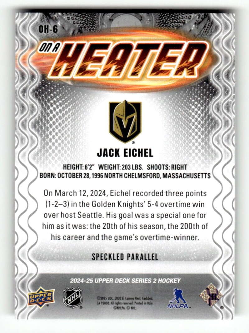 Amazon.com: 2024-25 Upper Deck On a Heater Speckle #OH-6 Jack